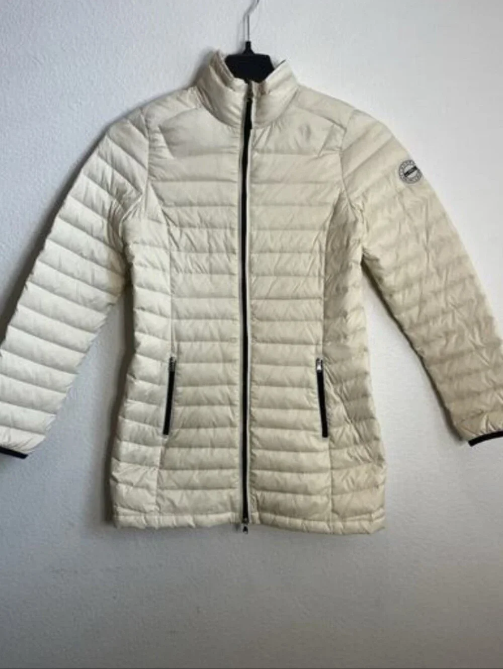 Lauren Ralph Lauren Actice Quilted Puffer Jacket in Ivory XS